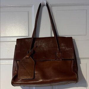 CowboysBag Brown Leather Shoulder Tote Bag